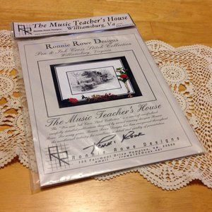 Cross Stitch Guide, Ronnie Rowe signed, The Music Teacher's House